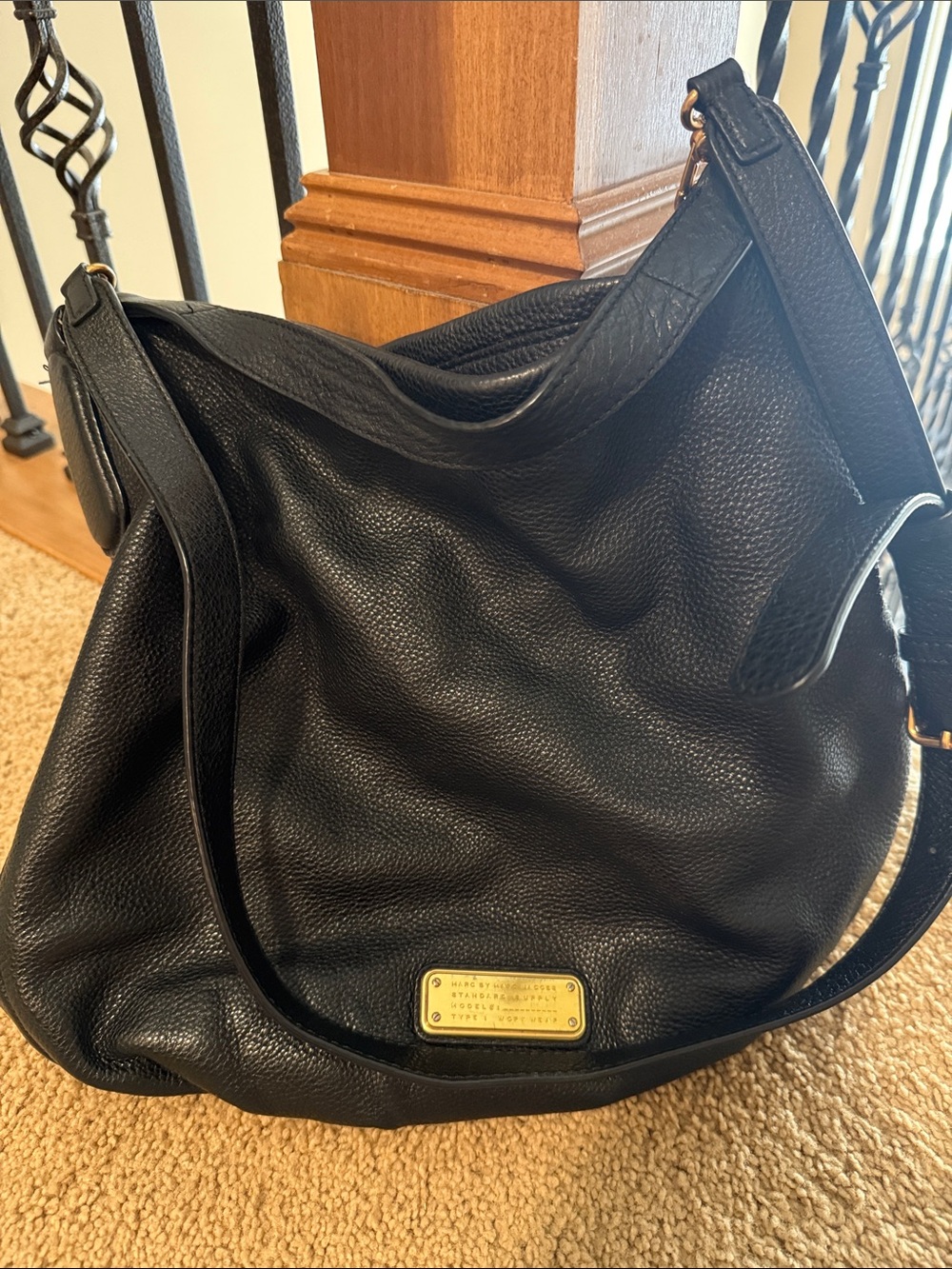 Marc by Marc Jacobs Black Leather Hobo Bag